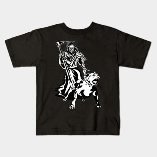 Grim Reaper! Dog PitBull Kids T-Shirt